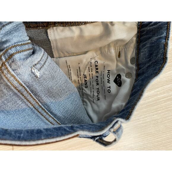 Madewell "The Perfect Vintage Crop Jean" Blue Jeans Size 24 Denim Distressed - Picture 8 of 8